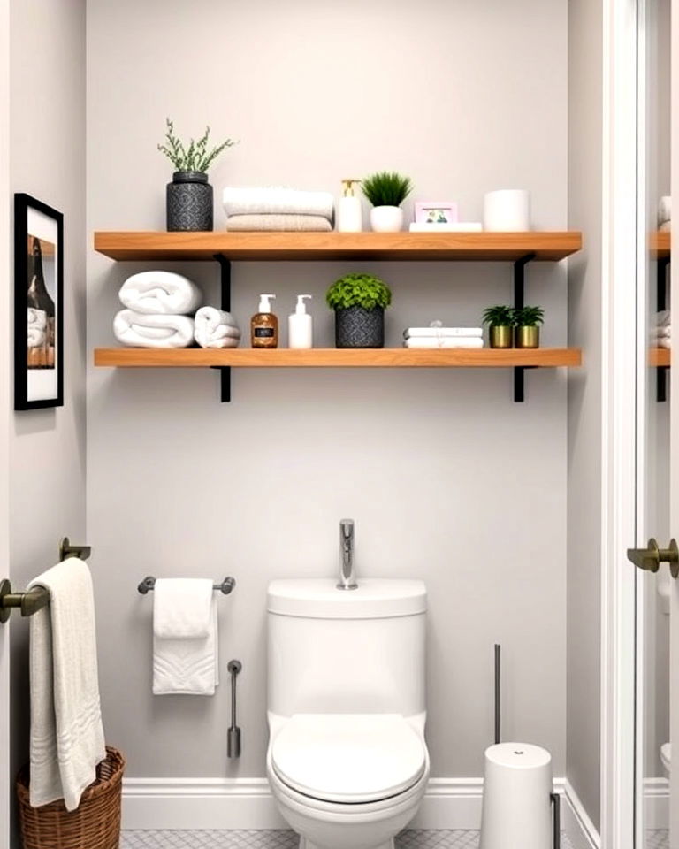floating shelves for easy access