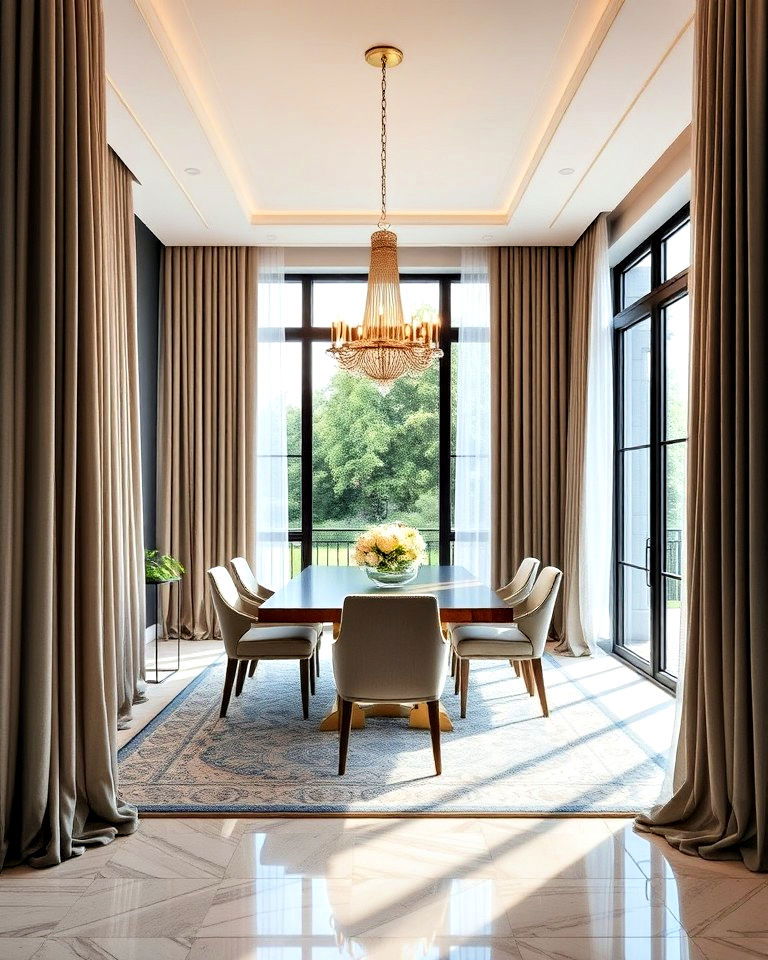 floor length drapes for your dining room