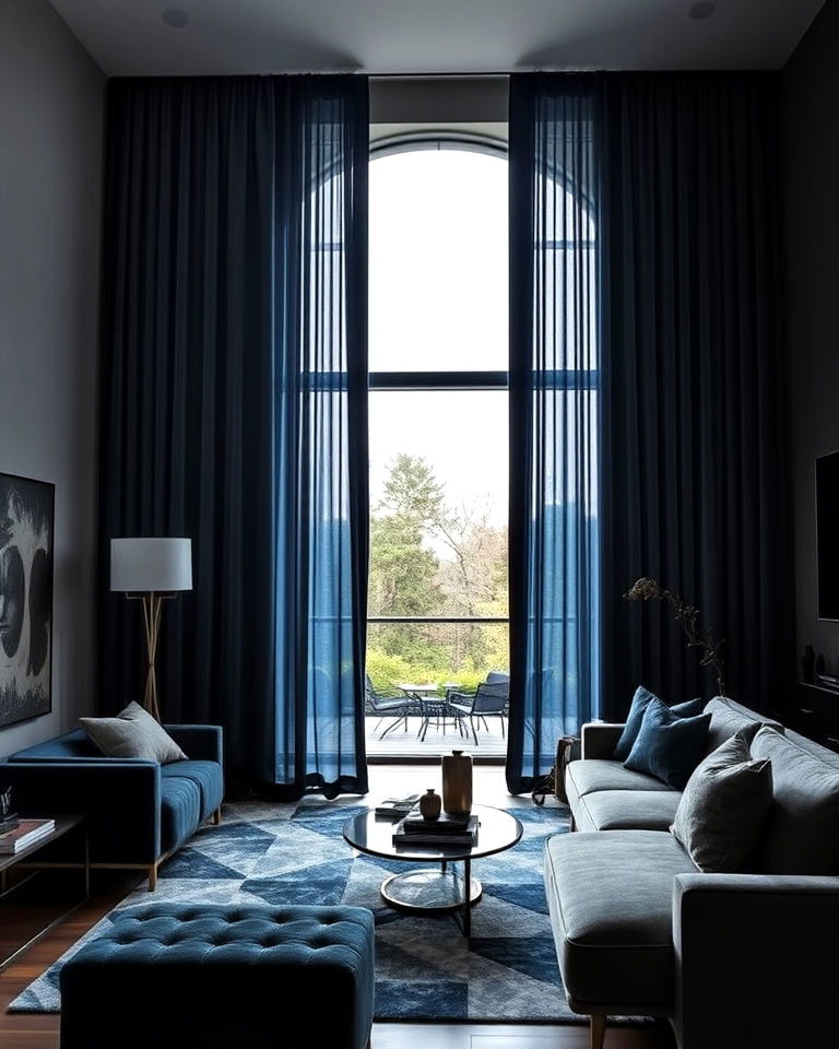 floor to ceiling curtains living room