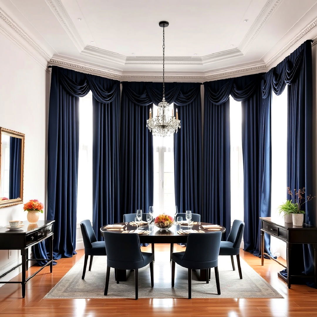 floor to ceiling drapes to add texture