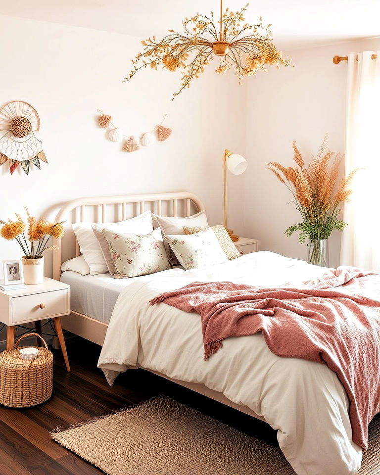 floral accents from folklore for bedroom