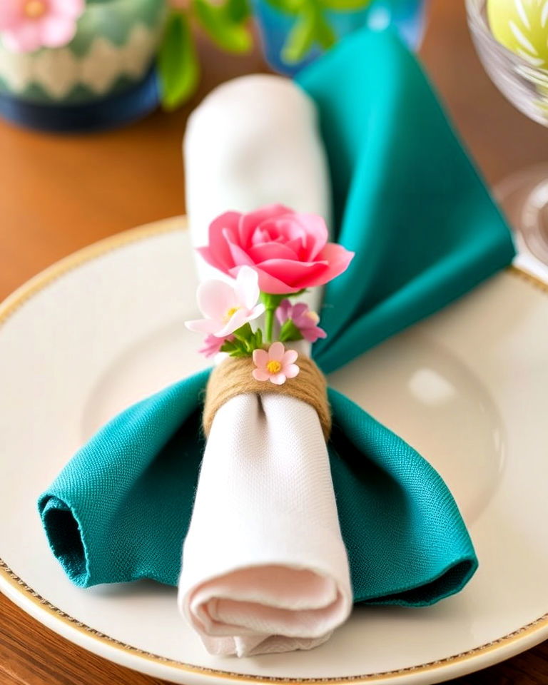 floral napkin rings