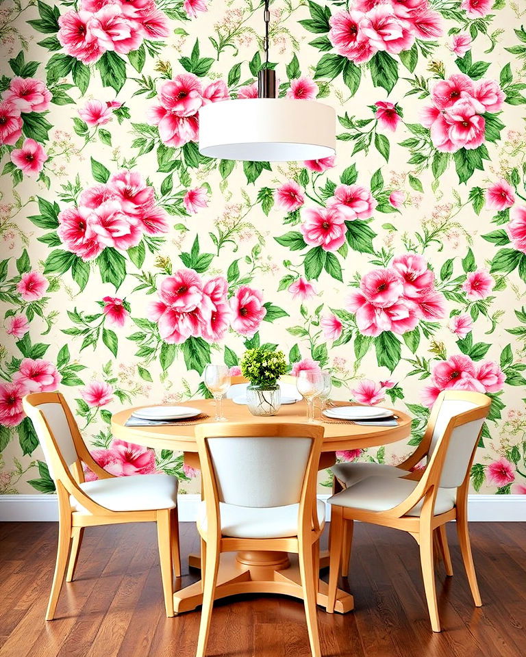 floral pink wallpaper