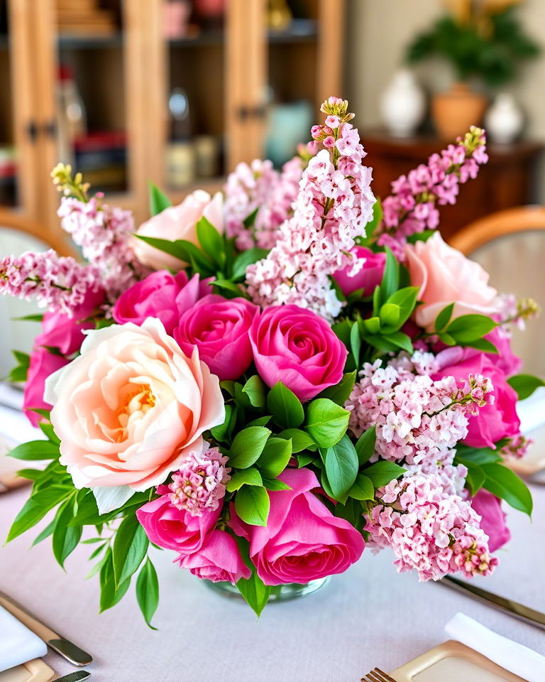 floral table centerpiece for mother s day decoration