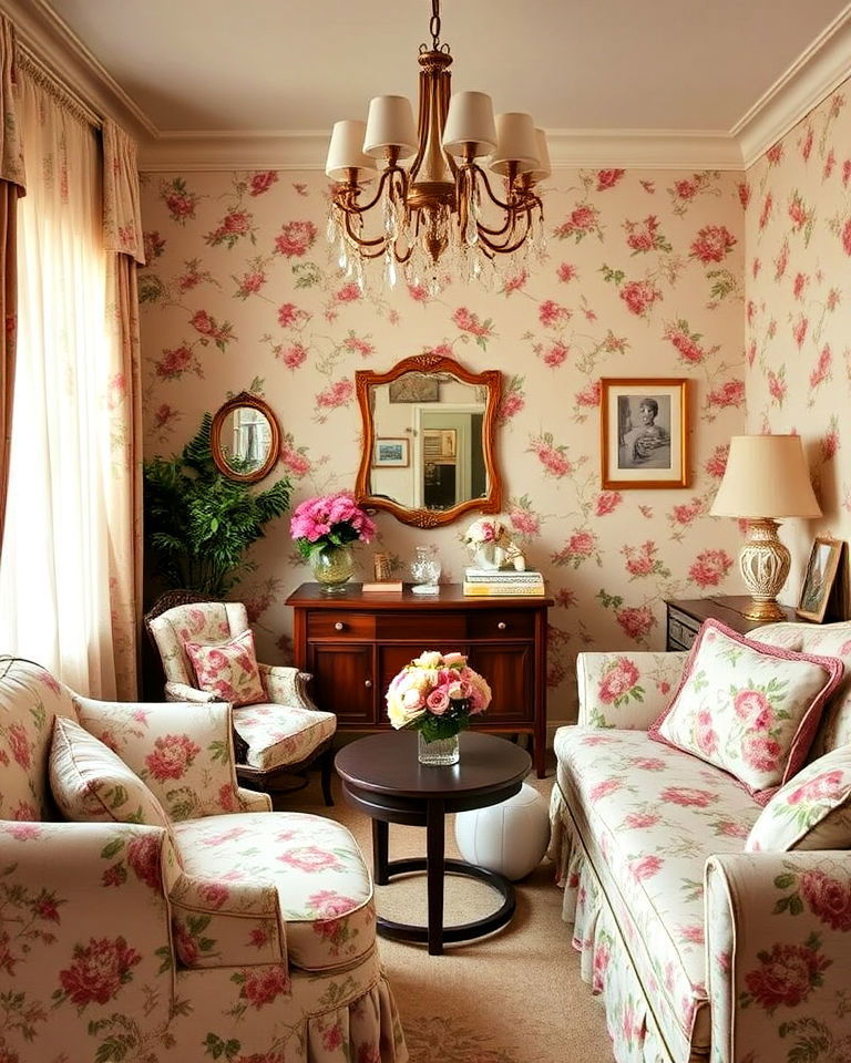 floral upholstery and fabrics