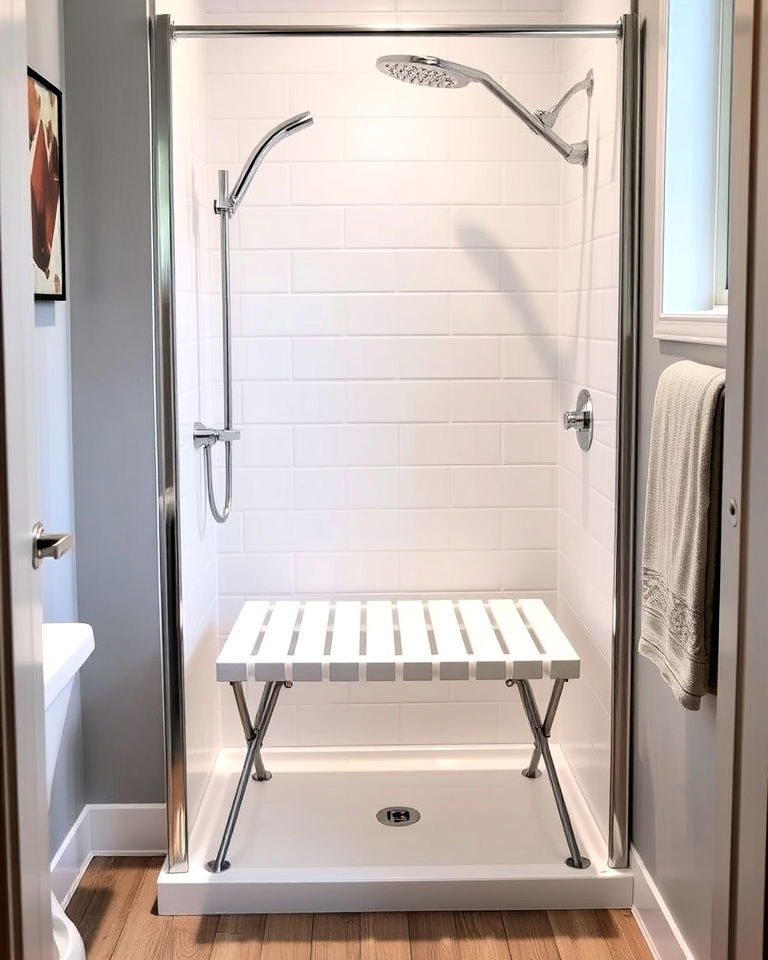 foldable shower bench for versatility