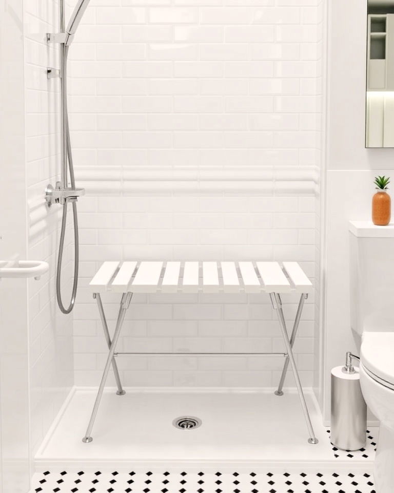 folding shower bench