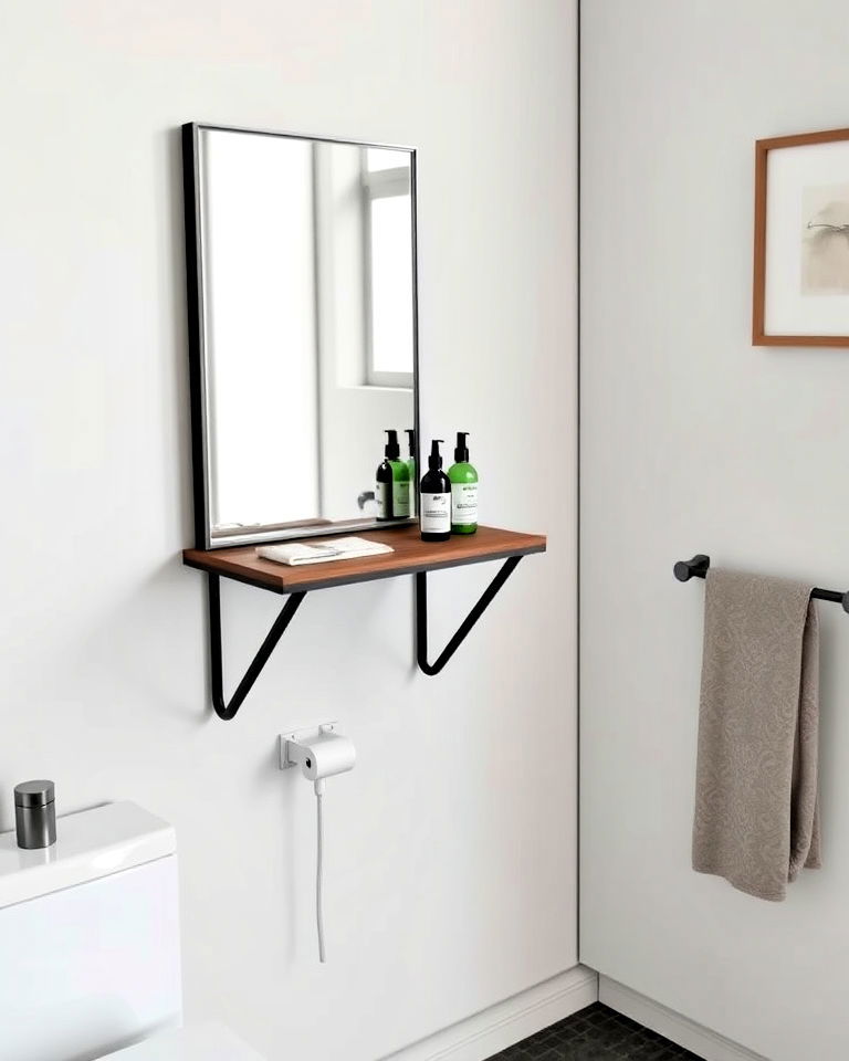 folding wall table for bathroom