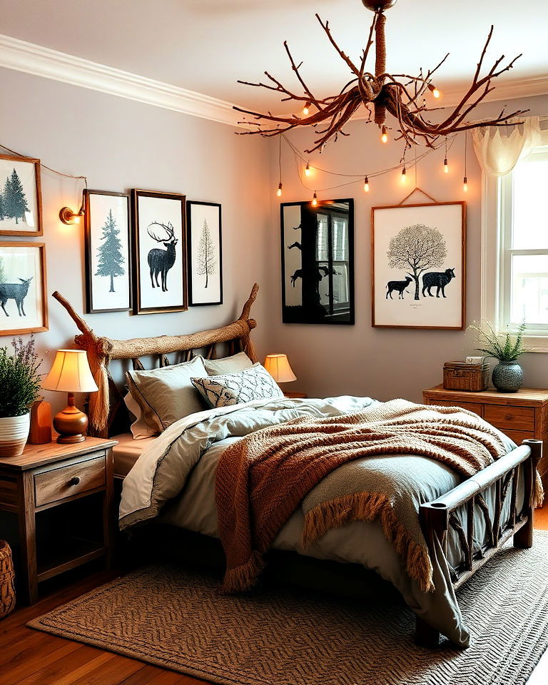 folklore inspired woodland elements for bedroom