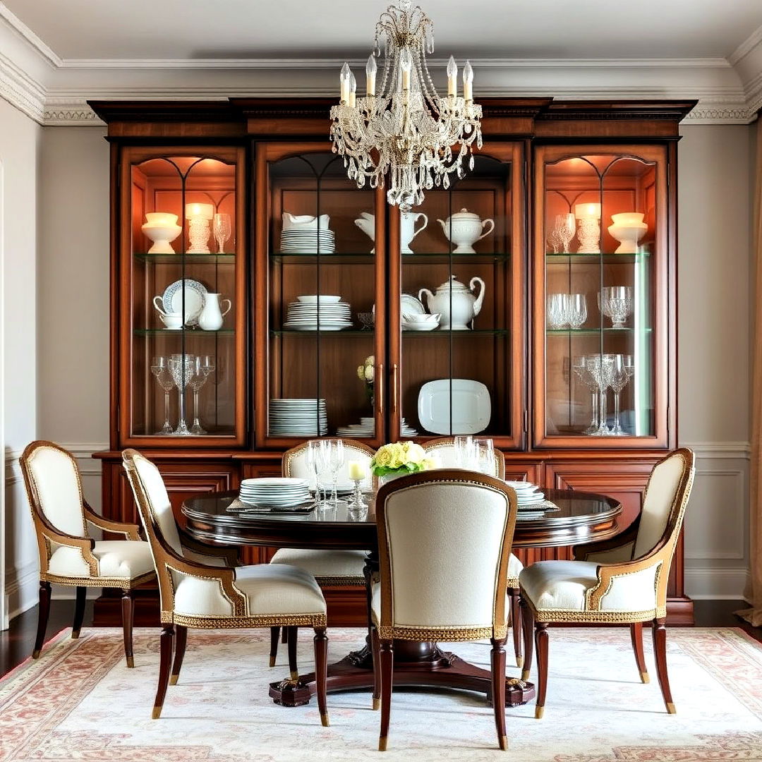 formal dining room fine china cabinet