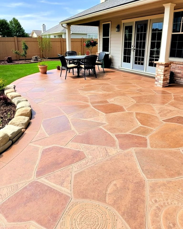 fossil impressions concrete patio