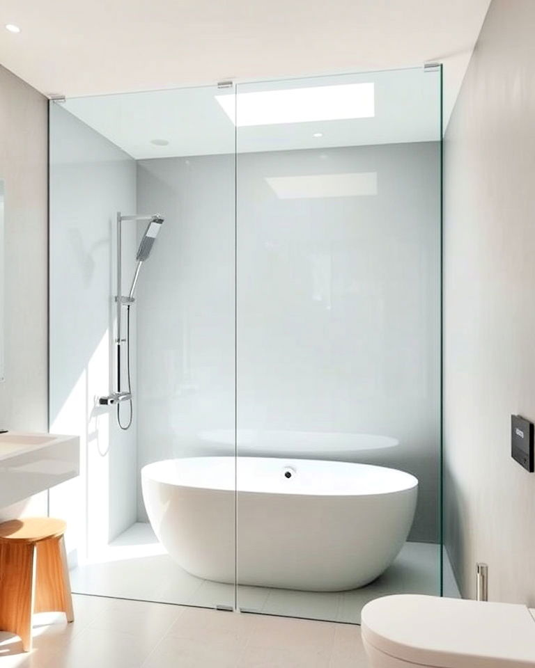 frameless glass shower
