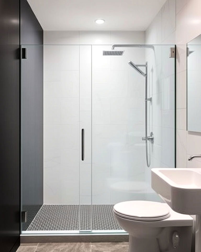 frameless shower door for a sleek look
