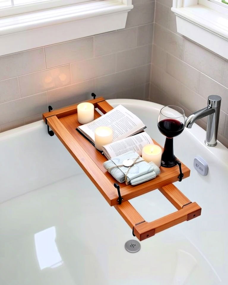 freestanding bathtub caddy