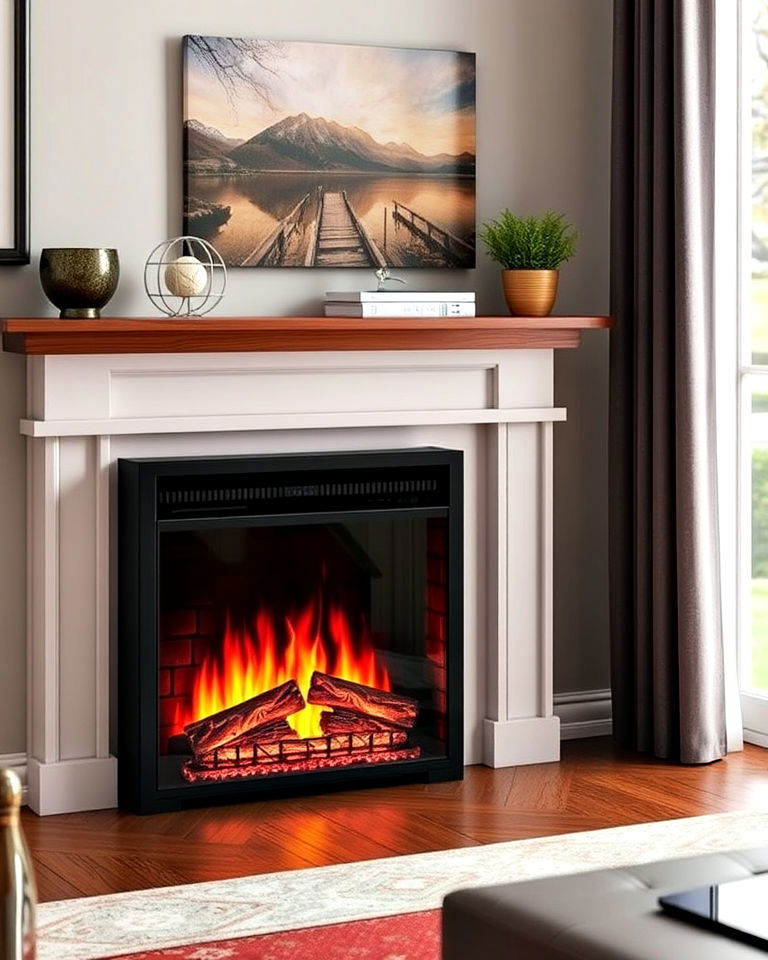 freestanding electric fireplace
