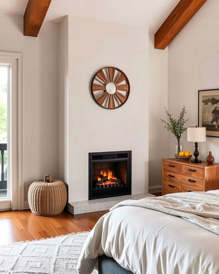 freestanding fireplace for bedroom