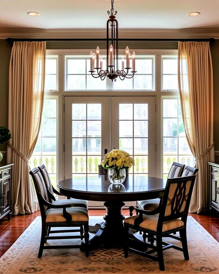 french door curtains for dining room