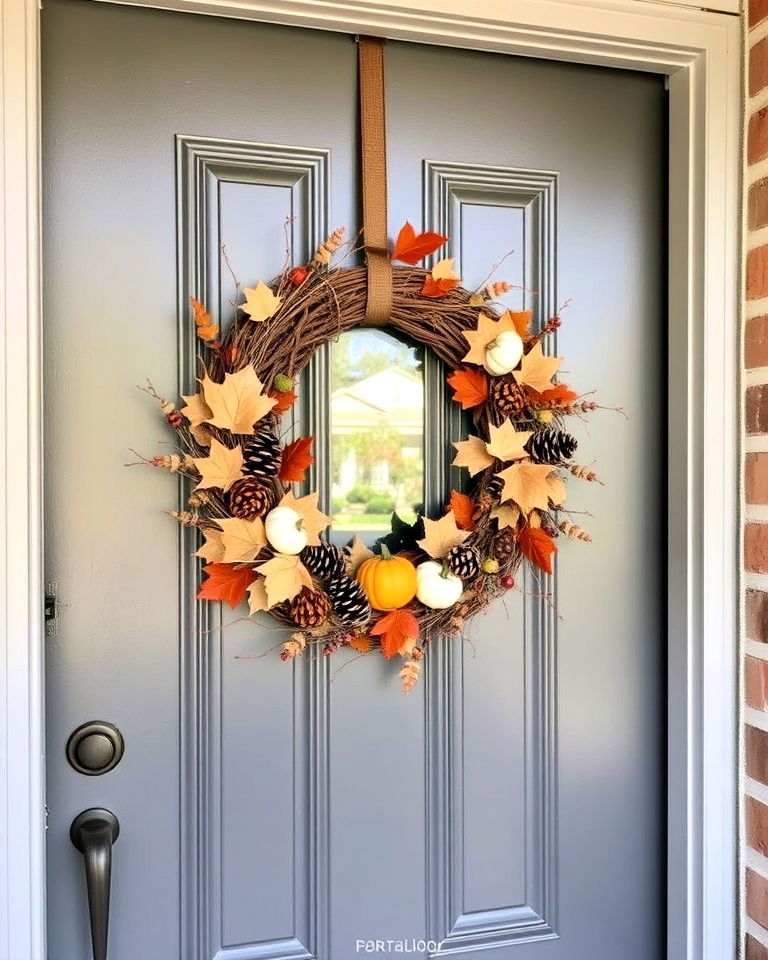 front door autumn wreath