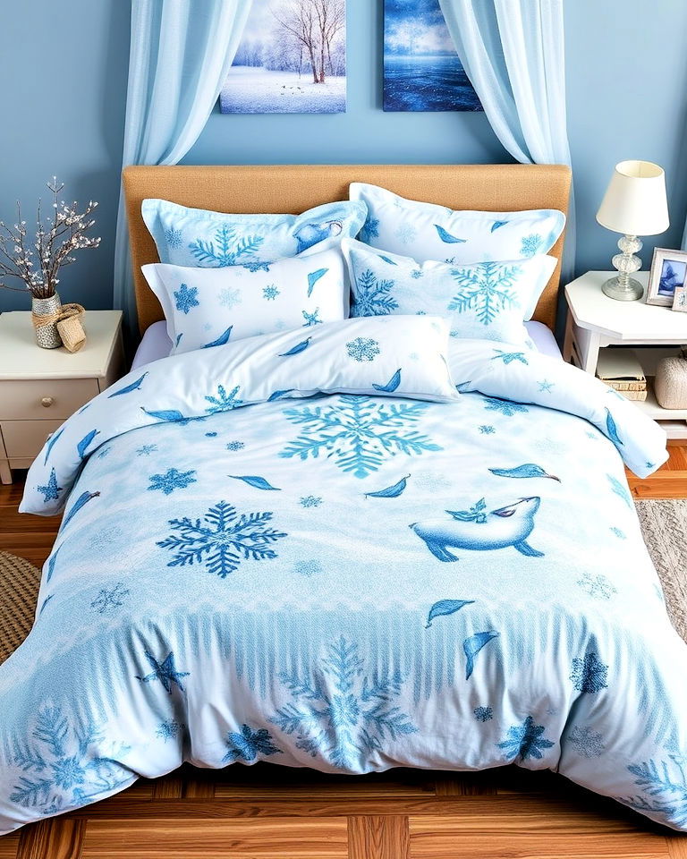 frozen inspired bedding