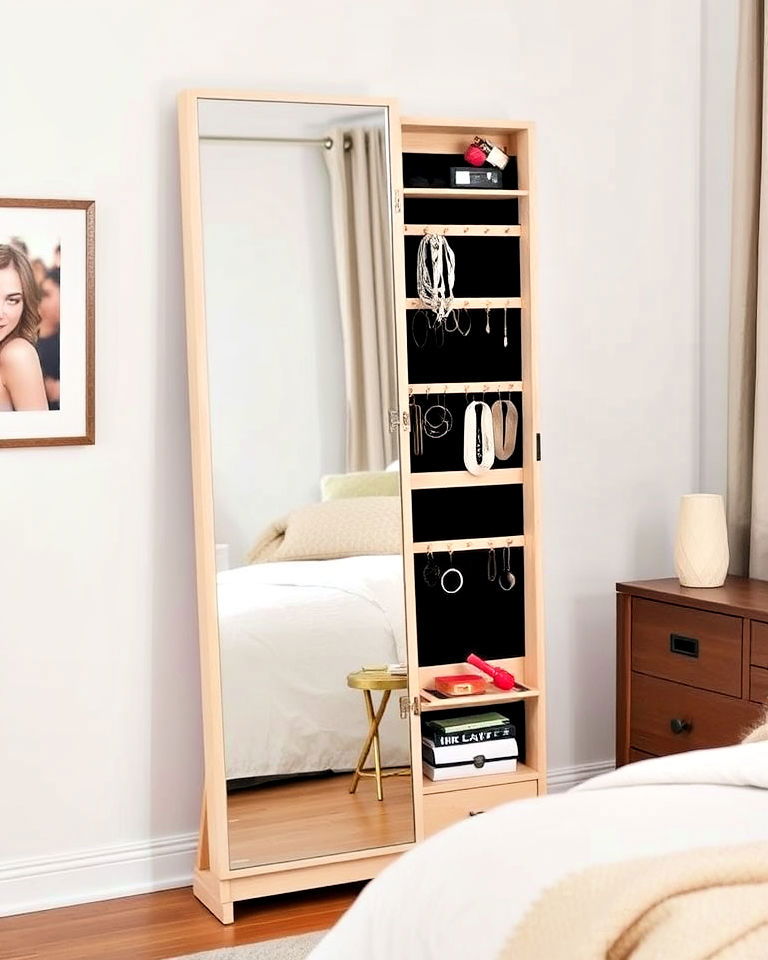 full length mirror with storage