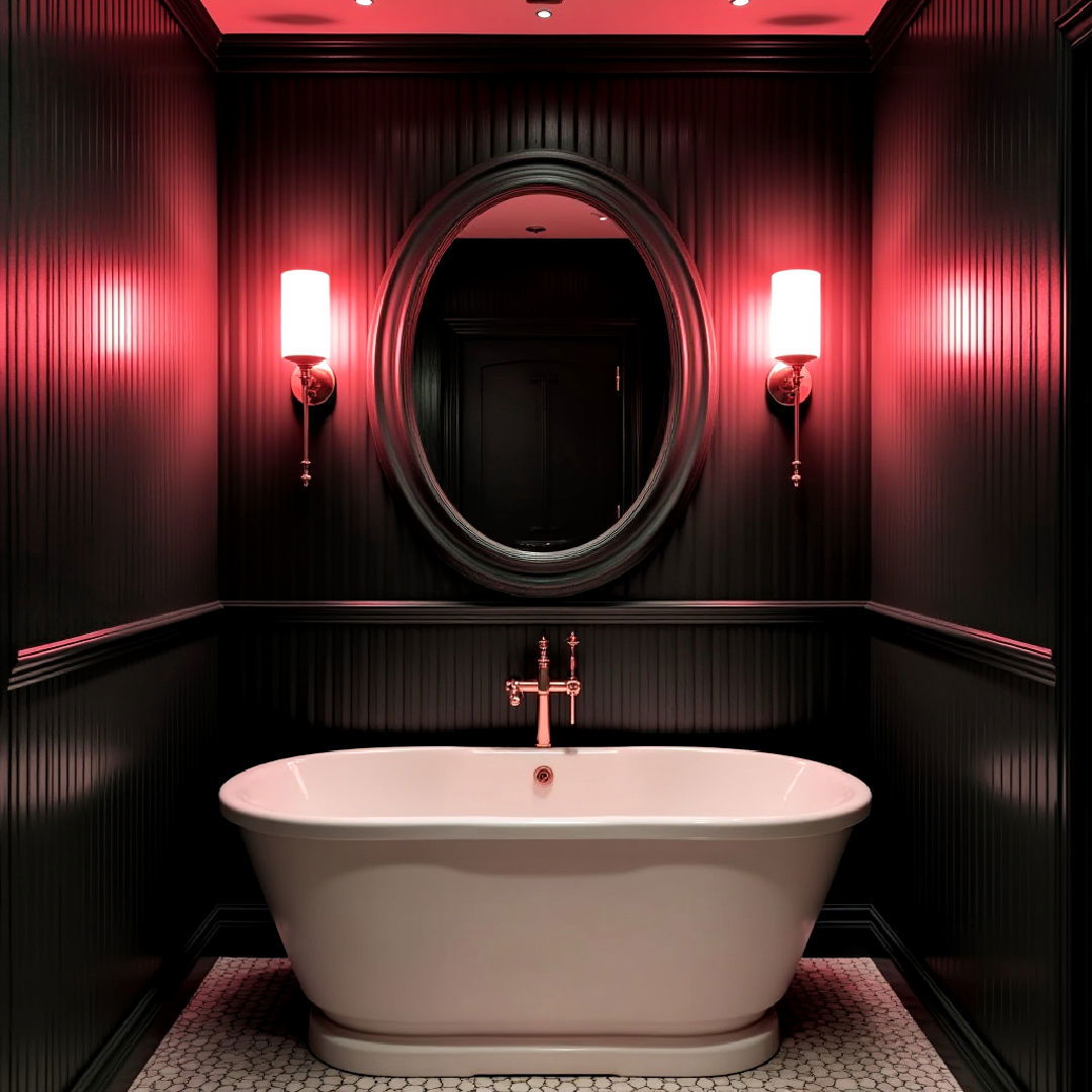 fun pink lighting fixtures for bathroom