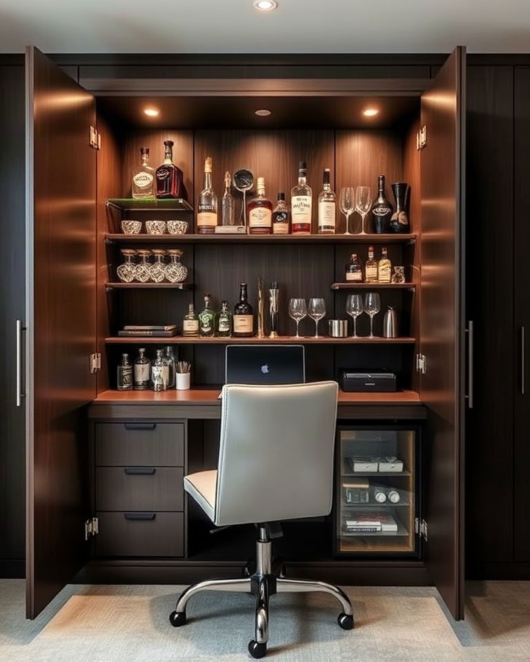 function hidden bar cabinet