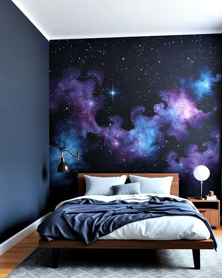 galaxy night sky wall for bedroom
