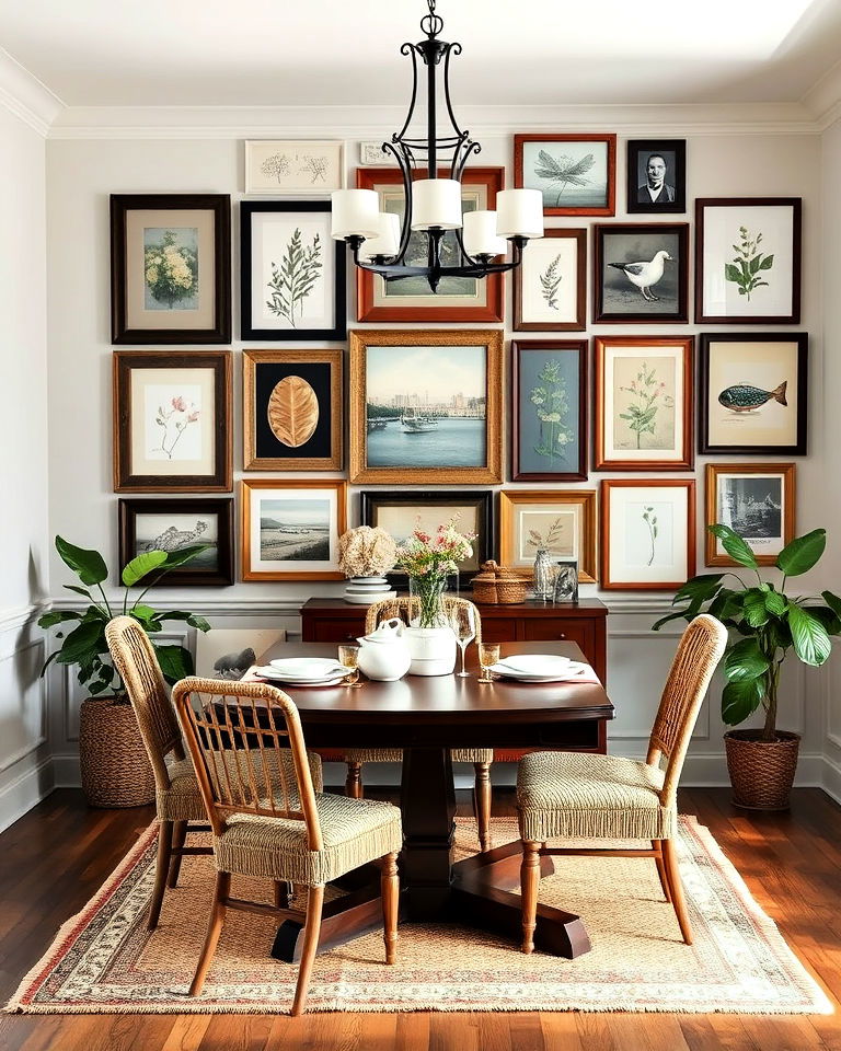 gallery wall dining room