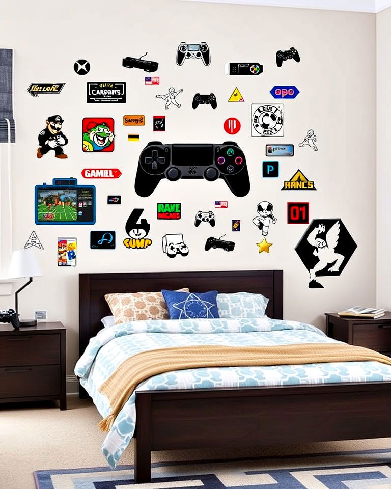 gaming themed bedroom wall decals