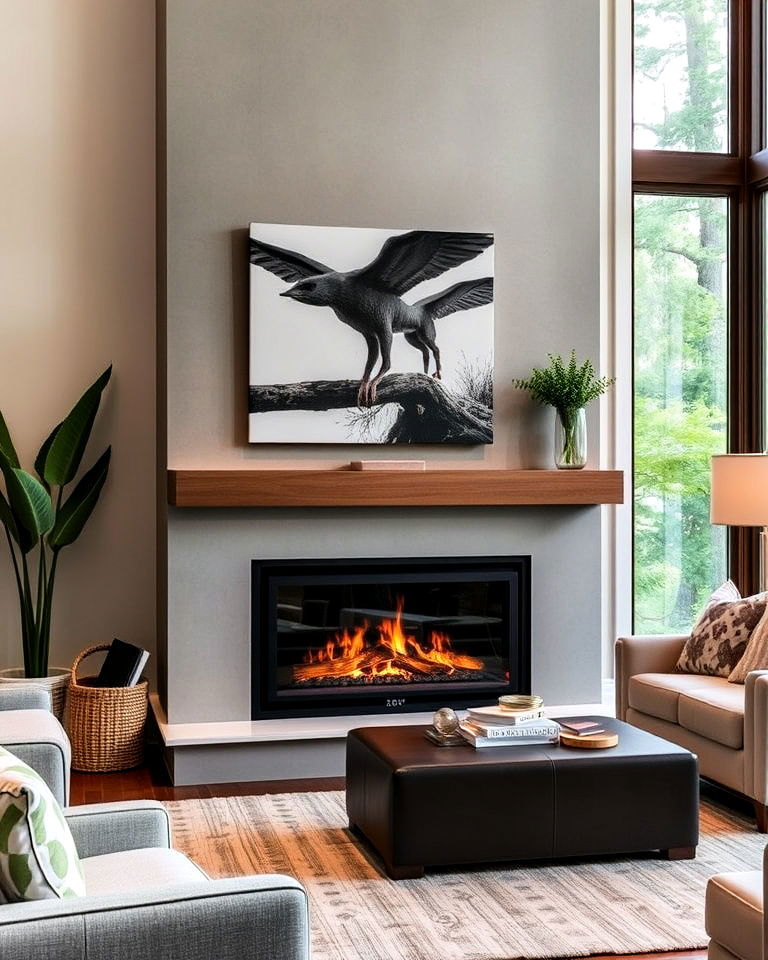 gas fireplace for convenience and cleanliness