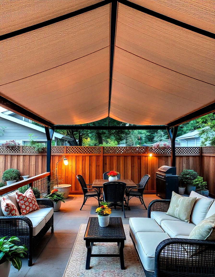 gazebo style retractable roof