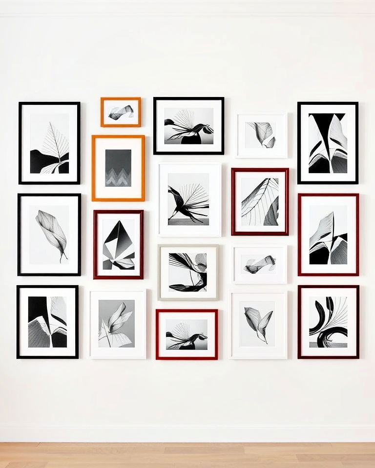 geometric gallery wall
