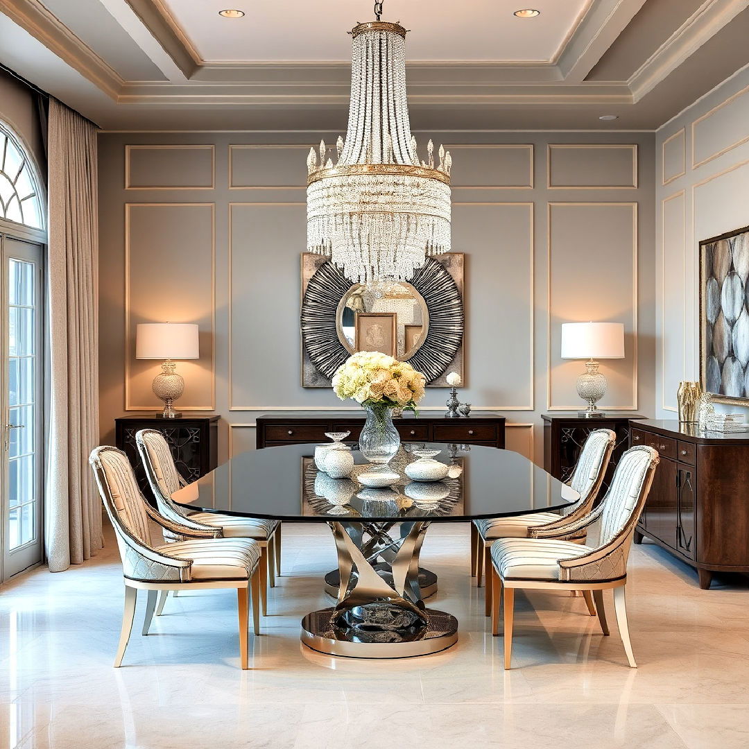 glamorous glass and crystal elements