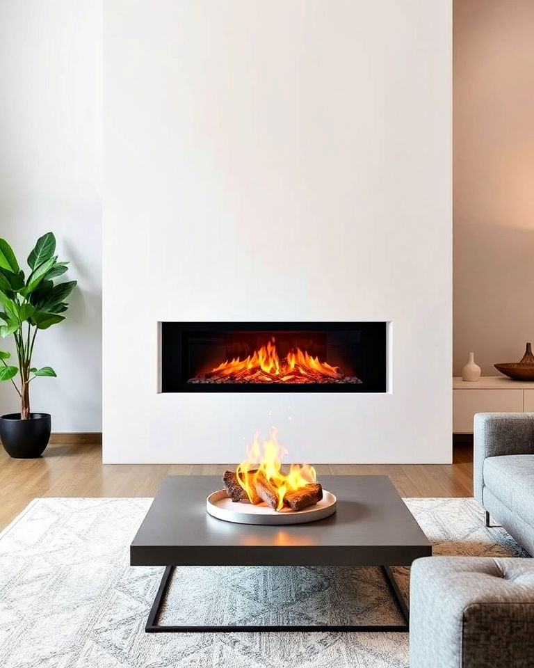 glass front electric fireplace