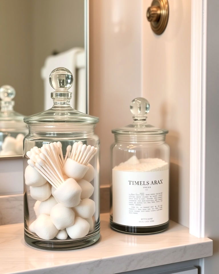glass jars for small essentials