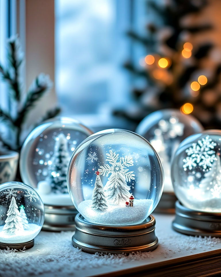 glittering snow globe collection