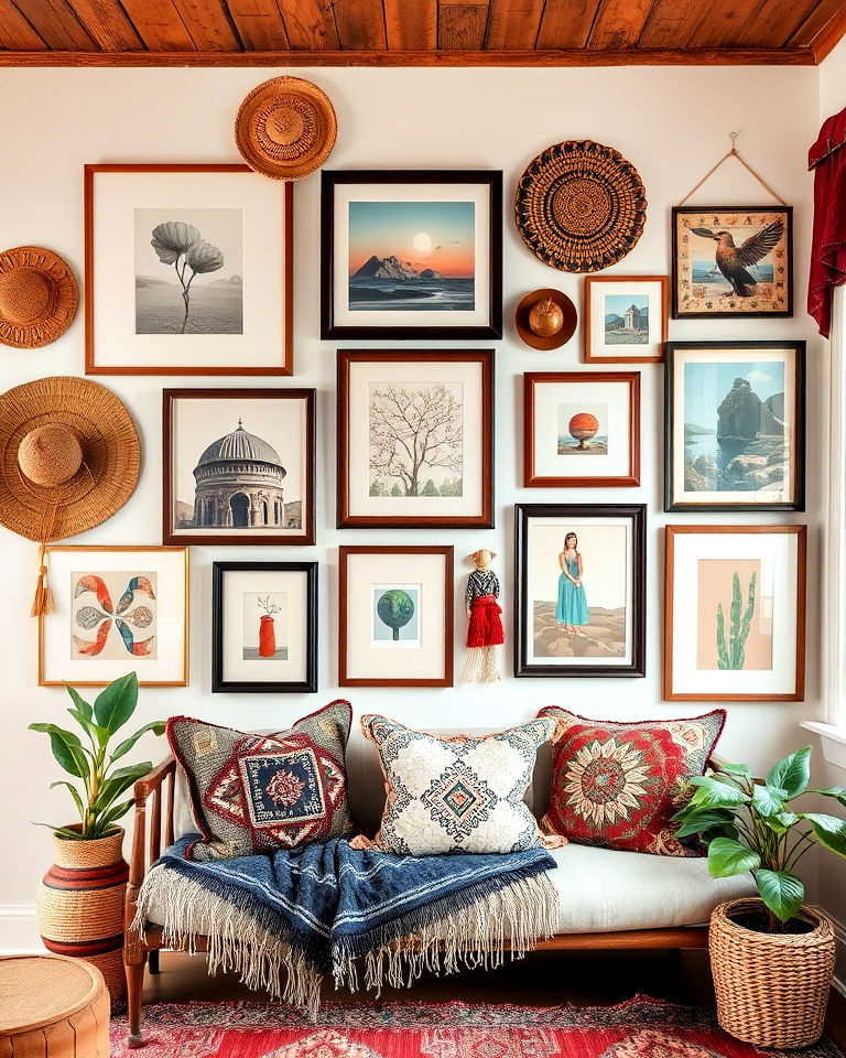 global art and textiles wall