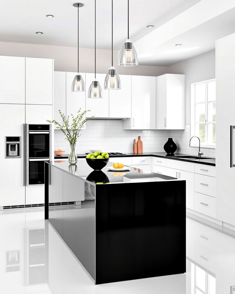 glossy finish kitchen for a contemporary look