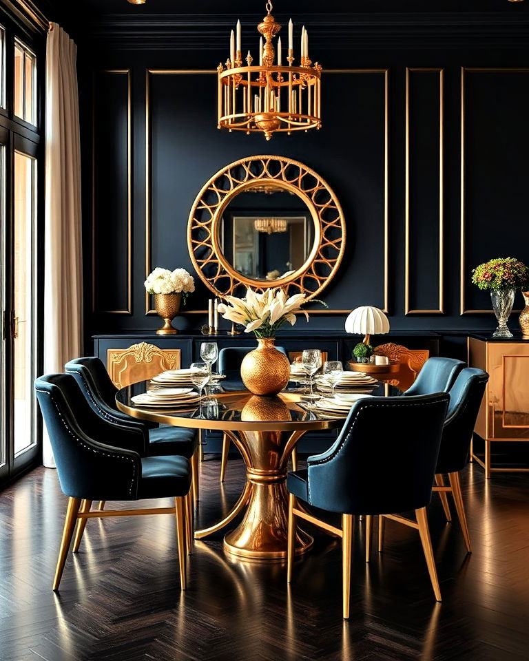 gold accents