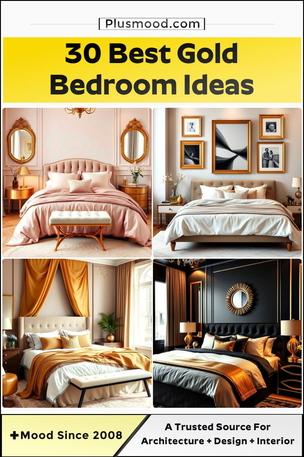 gold bedroom ideas and inspiration