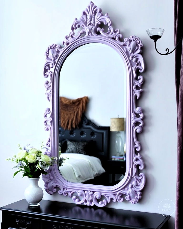 gothic mirror with pastel frame