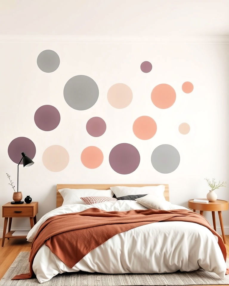 gradient circles wall painting