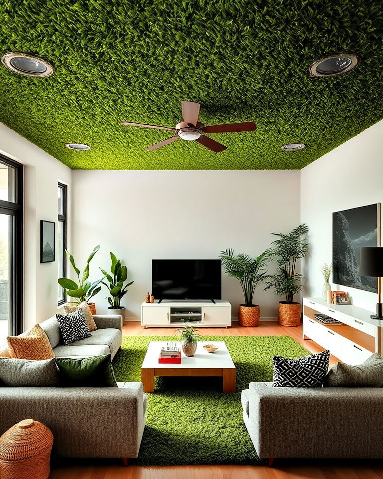 grass ceiling covering