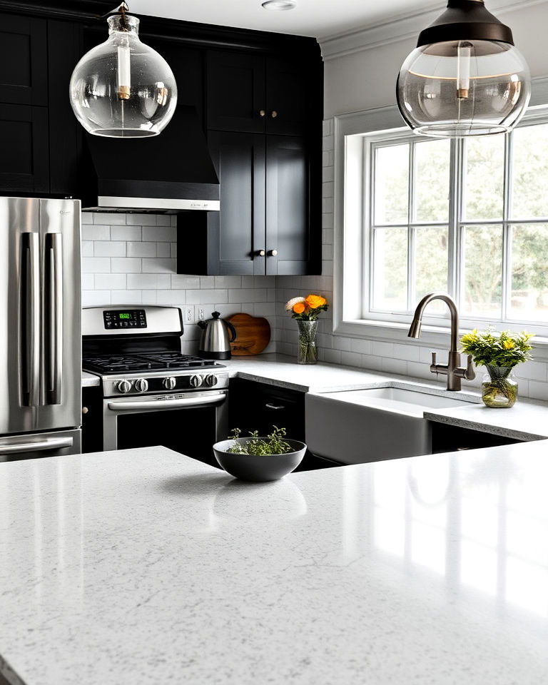 gray quartz countertop for durability