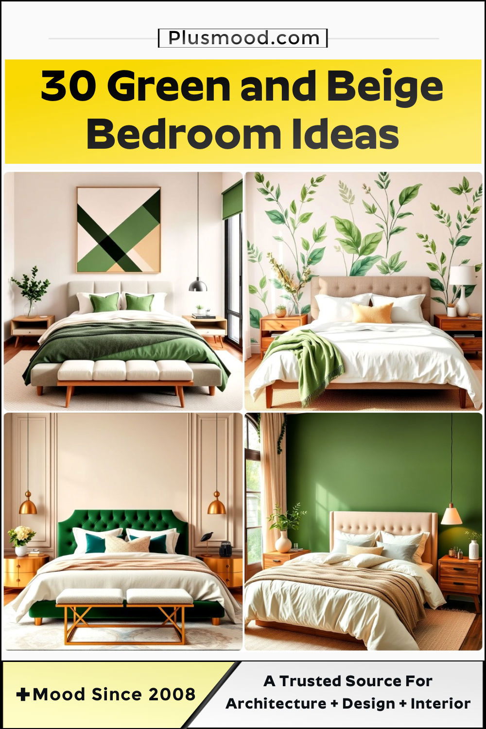 green and beige bedroom ideas and inspiration