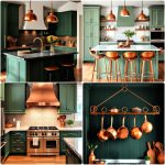 green and copper kitchen ideas