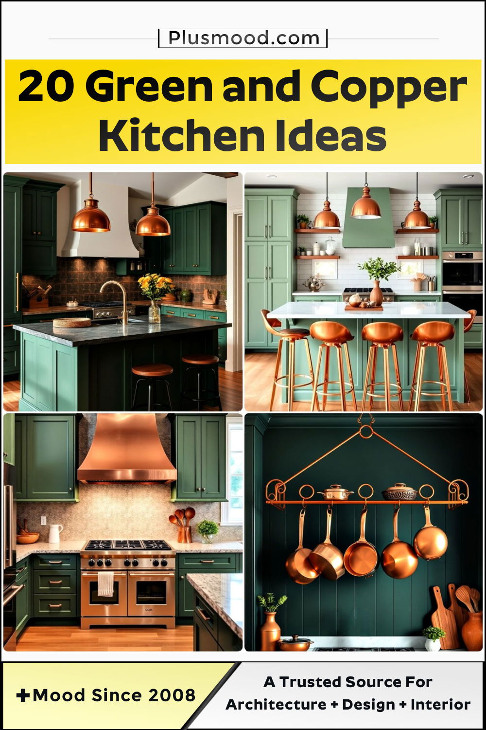 green and copper kitchen ideas and inspiration