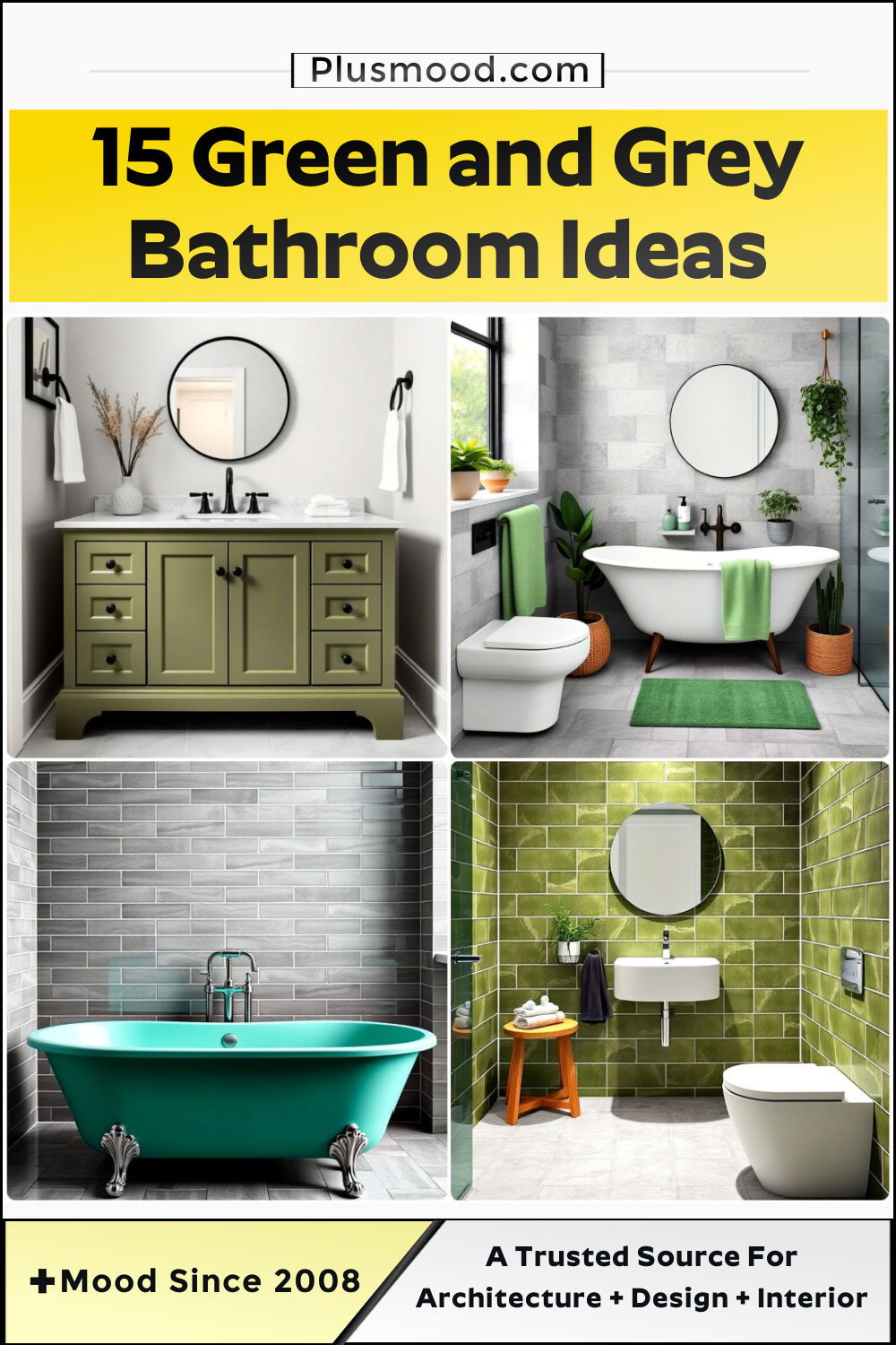 green and grey bathroom ideas and inspiration