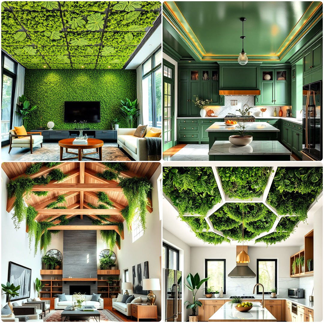 25 Green Ceiling Ideas To Elevate Your Space