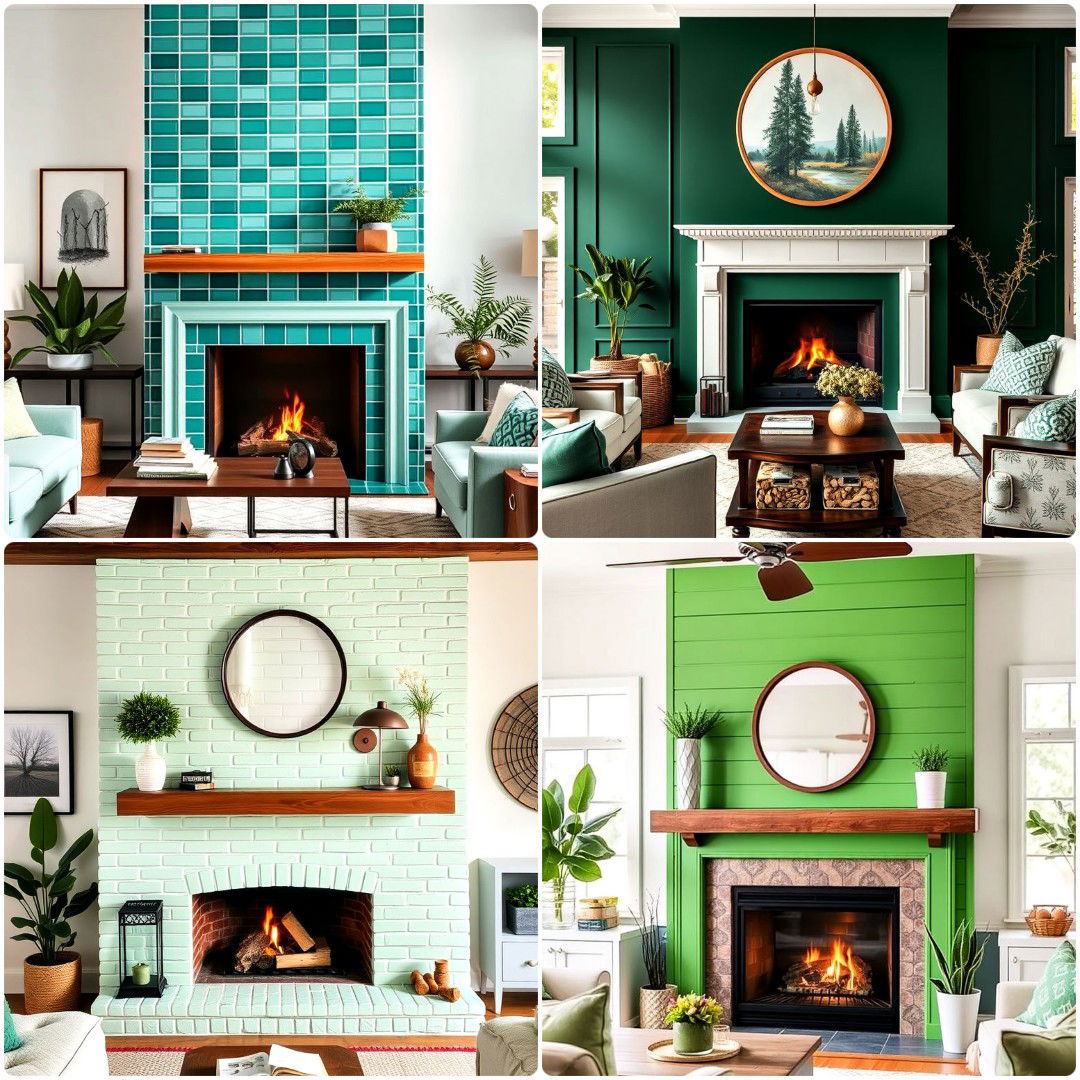 25 Green Fireplace Ideas To Create a Bold Focal Point